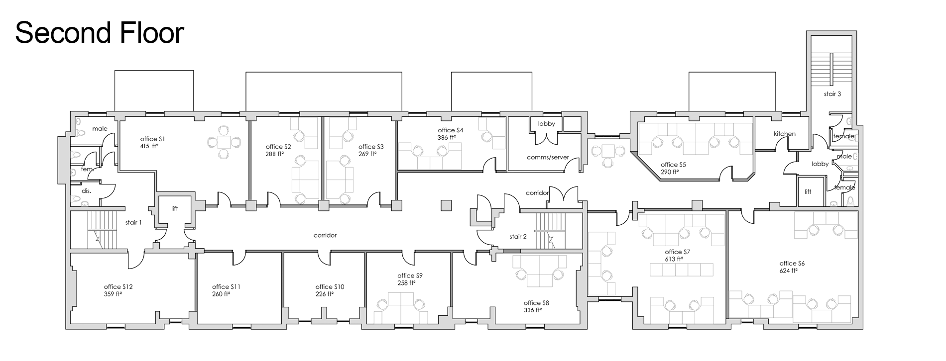Second Floor Office Plan